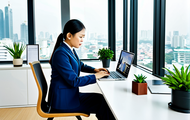 Modern Office Environment**

"A professional Thai businesswoman in a modest and stylish business suit, working on a laptop at a sleek desk in a bright, modern office overlooking Bangkok, fully clothed, appropriate attire, safe for work, perfect anatomy, natural proportions, professional photography, high quality, office plants, city view, family-friendly."

**