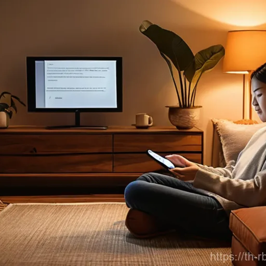 로봇 심리상담의 심리적 이점 - **A Digital Confidant in a Cozy Thai-Inspired Home**
**Description**: A young adult (20s-30s, ne...