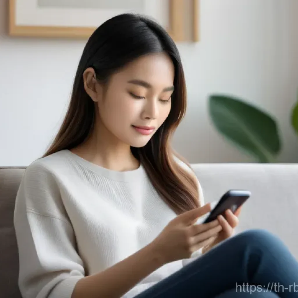 로봇 심리상담의 비즈니스 기회 - **Prompt 1: "A young Thai woman, dressed in comfortable, modern casual clothing, sits peacefully on ...