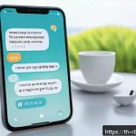 Home 18 로봇 심리상담의 접근성 향상 방법 - A warm and inviting digital mental health consultation interface on a smartphone screen, showing a f...